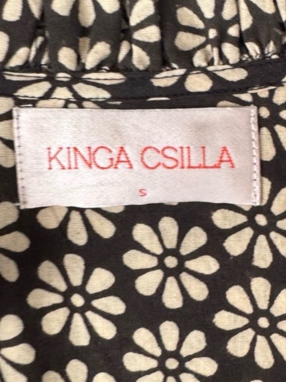 ANTHROPOLOGIE KINGA CSILLA COTTON JOSEFINA FLORAL PYNE MAXI BALOON BOHO DRESS S - Picture 10 of 10